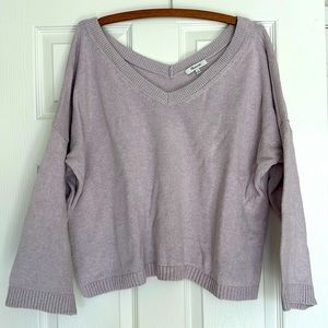 Madewell Lavender V-Neck Sweater